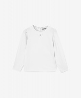 Блузка трикотажная с длинным рукавом белая Gulliver, школьная форма для девочек  фото, kupilegko.ru